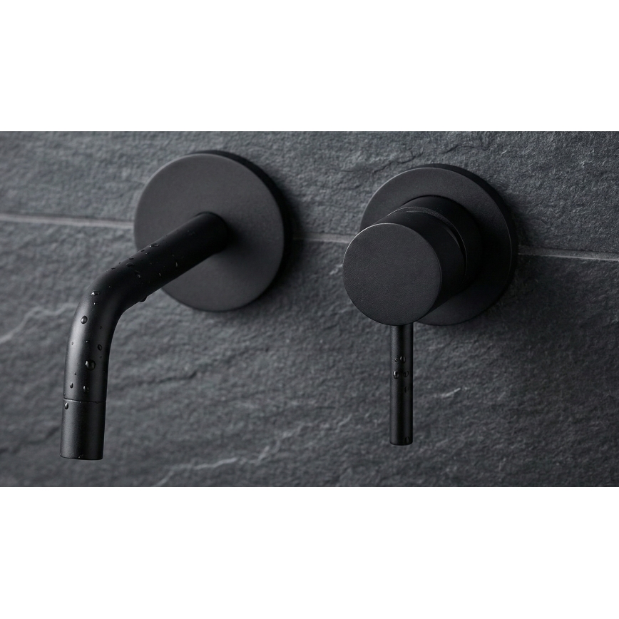 Paffoni - praustuvo maišytuvas potinkiniam montavimui LIGHT, juodas