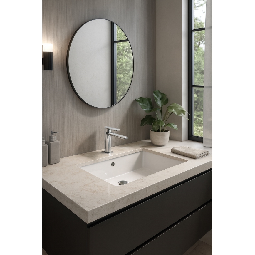 Paffoni – praustuvo maišytuvas su nutekėjimo vožtuvu TANGO, matinio chromo