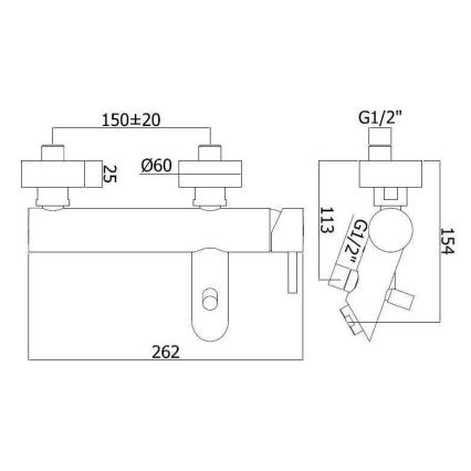 Paffoni - vonios maišytuvas LIGHT EXCLUSIVE, auksinis