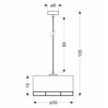 Pakaba ARDI 1xE27/40W/230V ruda/juoda
