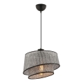 Pakabinama lempa BARETTE 1xE27/60W/230V pilka/juoda