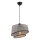 Pakabinama lempa BARETTE 1xE27/60W/230V pilka/juoda
