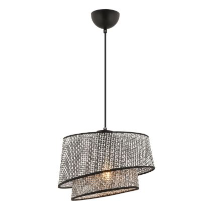 Pakabinama lempa BARETTE 1xE27/60W/230V pilka/juoda