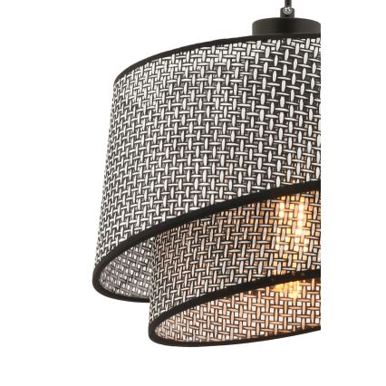 Pakabinama lempa BARETTE 1xE27/60W/230V pilka/juoda