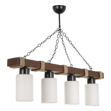 Pakabinama lempa JASMIN 4xE27/40W/230V ruda/balta