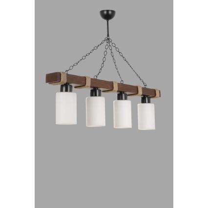 Pakabinama lempa JASMIN 4xE27/40W/230V ruda/balta