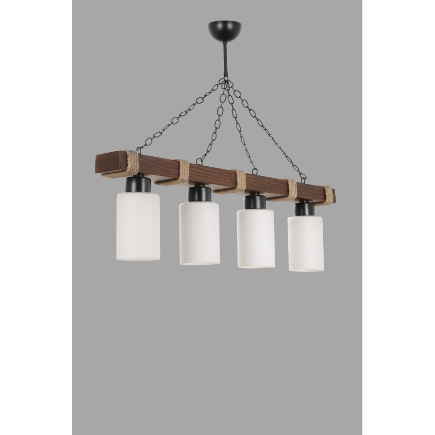 Pakabinama lempa JASMIN 4xE27/40W/230V ruda/balta