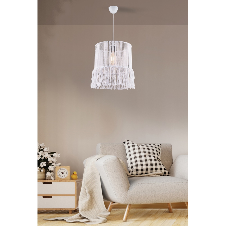 Pakabinama lemputa NESS MACRAME 1xE27/40W/230V balta