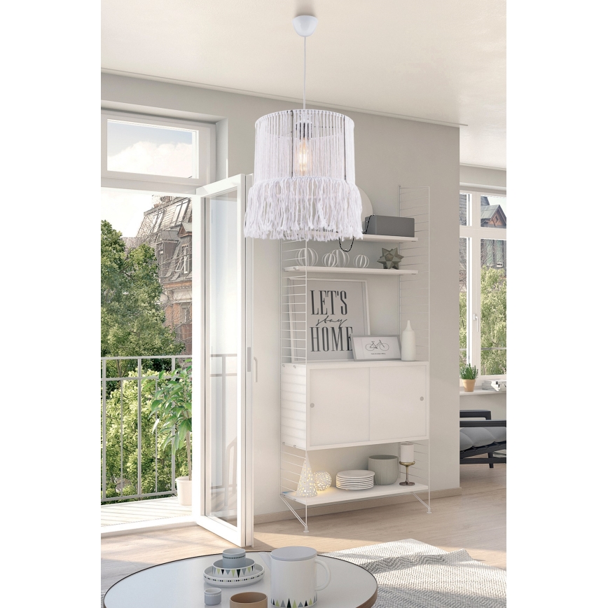 Pakabinama lemputa NESS MACRAME 1xE27/40W/230V balta