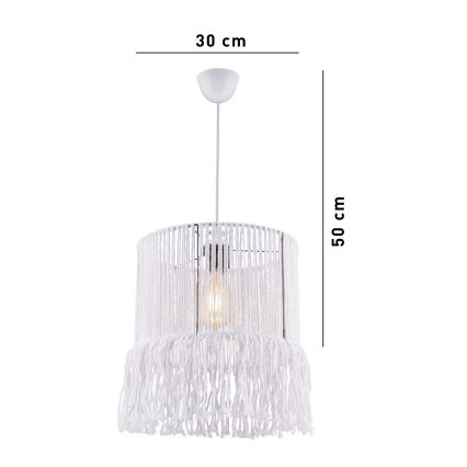 Pakabinama lemputa NESS MACRAME 1xE27/40W/230V balta
