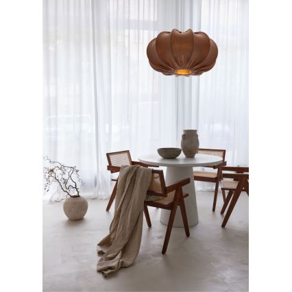 Pakabinama lemputė CAFEE 1xE27/40W/230V Ø 52 cm rudos spalvos