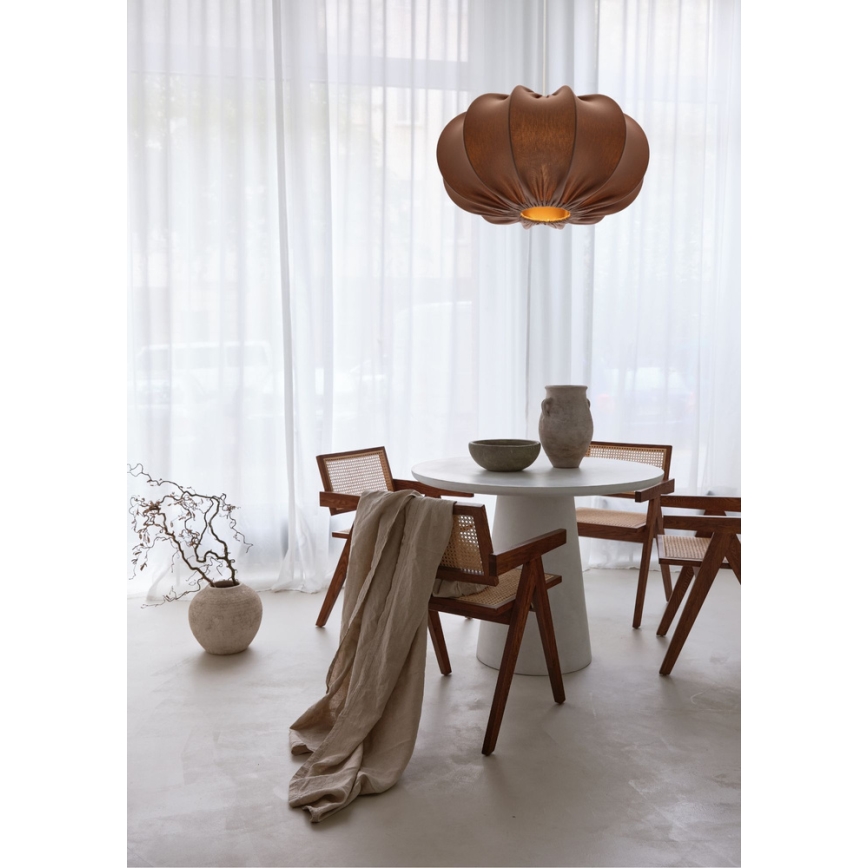 Pakabinama lemputė CAFEE 1xE27/40W/230V Ø 52 cm rudos spalvos