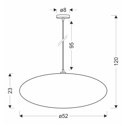Pakabinama lemputė CAFEE 1xE27/40W/230V Ø 52 cm rudos spalvos