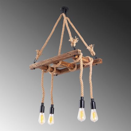 Pakabinama lemputė EREBOS 4xE27/40W/230V ruda