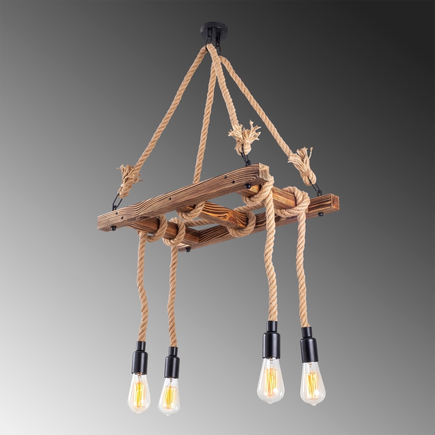 Pakabinama lemputė EREBOS 4xE27/40W/230V ruda