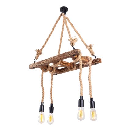 Pakabinama lemputė EREBOS 4xE27/40W/230V ruda