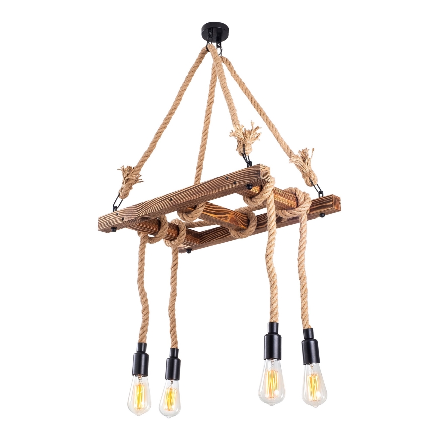 Pakabinama lemputė EREBOS 4xE27/40W/230V ruda