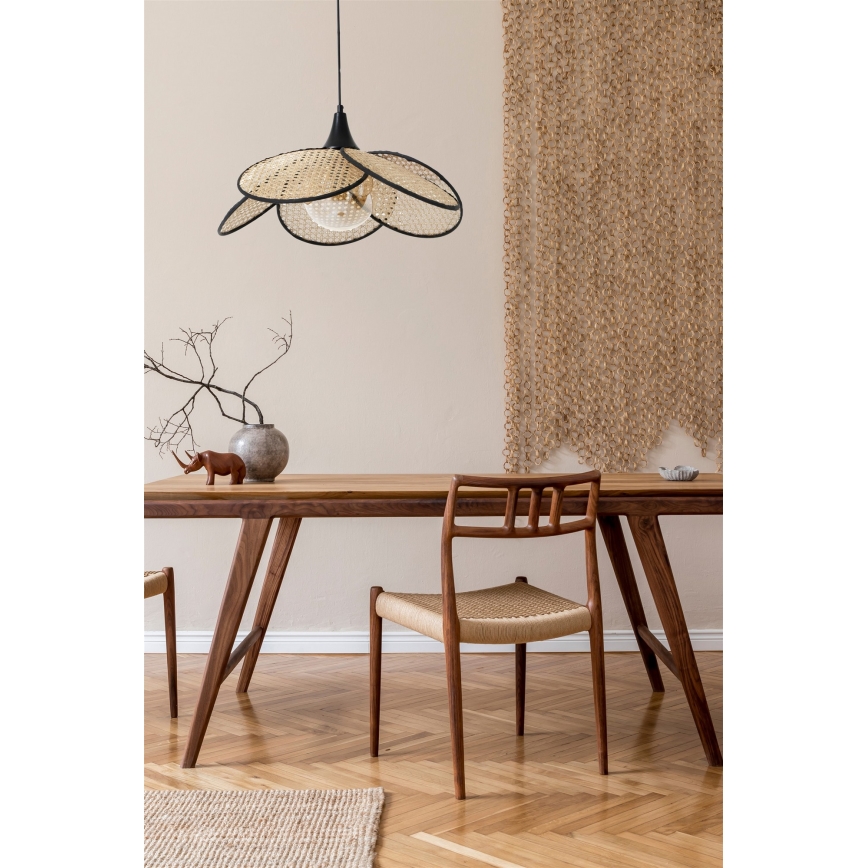 Pakabinama lemputė FUME 1xE27/40W/230V Ø 45 cm juoda/beige