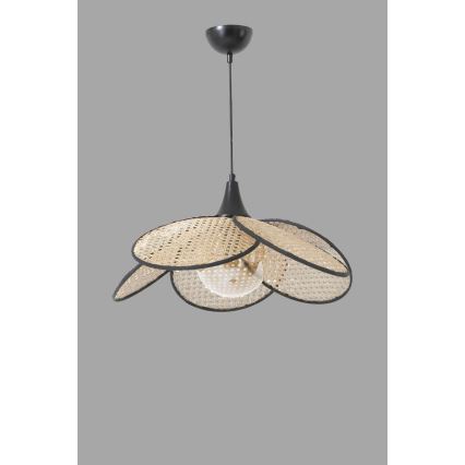 Pakabinama lemputė FUME 1xE27/40W/230V Ø 45 cm juoda/beige