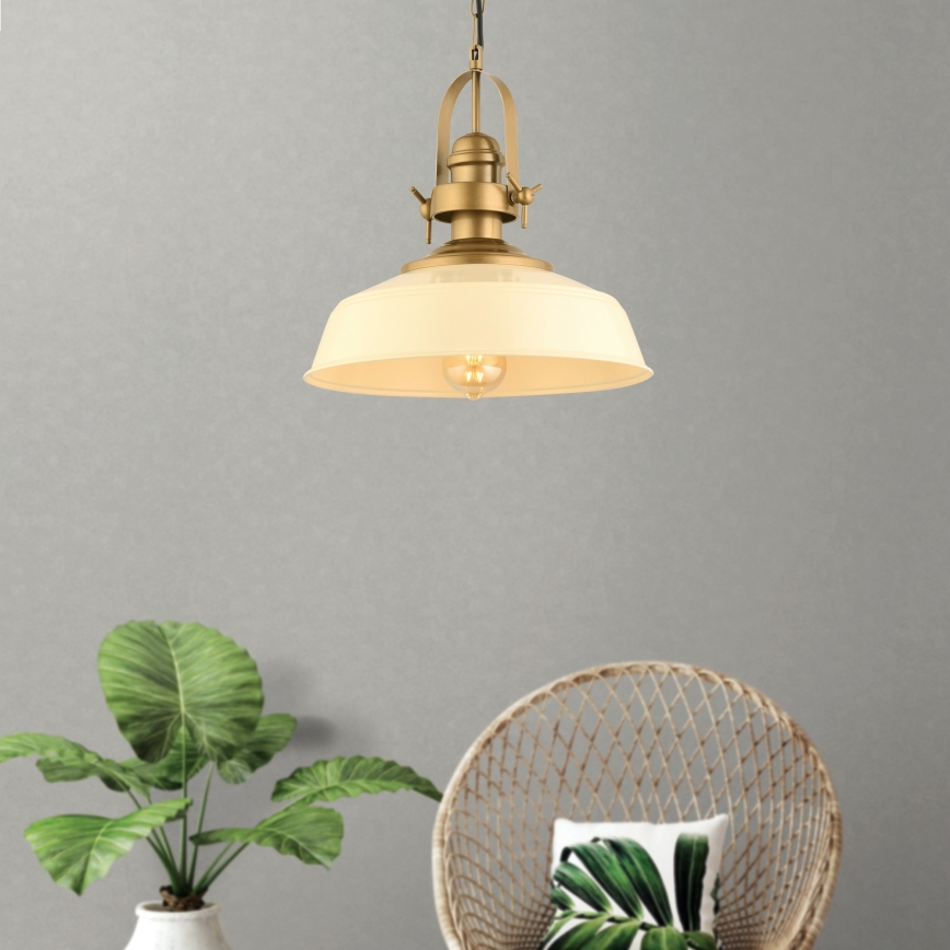 Pakabinama lemputė MONZA 1xE27/40W/230V 35 cm kreminė/bronzinė