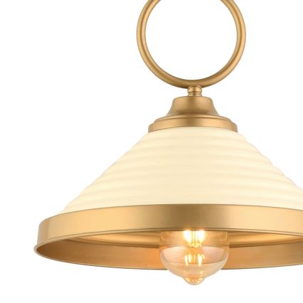 Pakabinama lemputė MONZA 1xE27/40W/230V Ø 30 cm kreminė/bronzinė