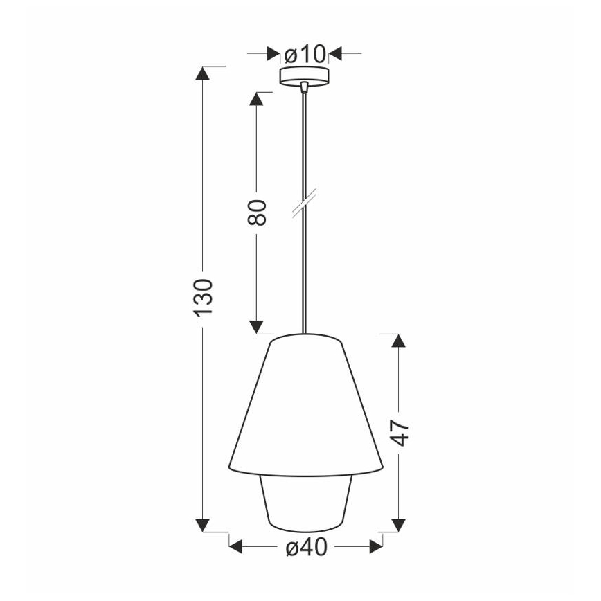 Pakabinama liustra AFRICA ant laido 1xE27/40W/230V skersmuo 40 cm ruda/kreminė