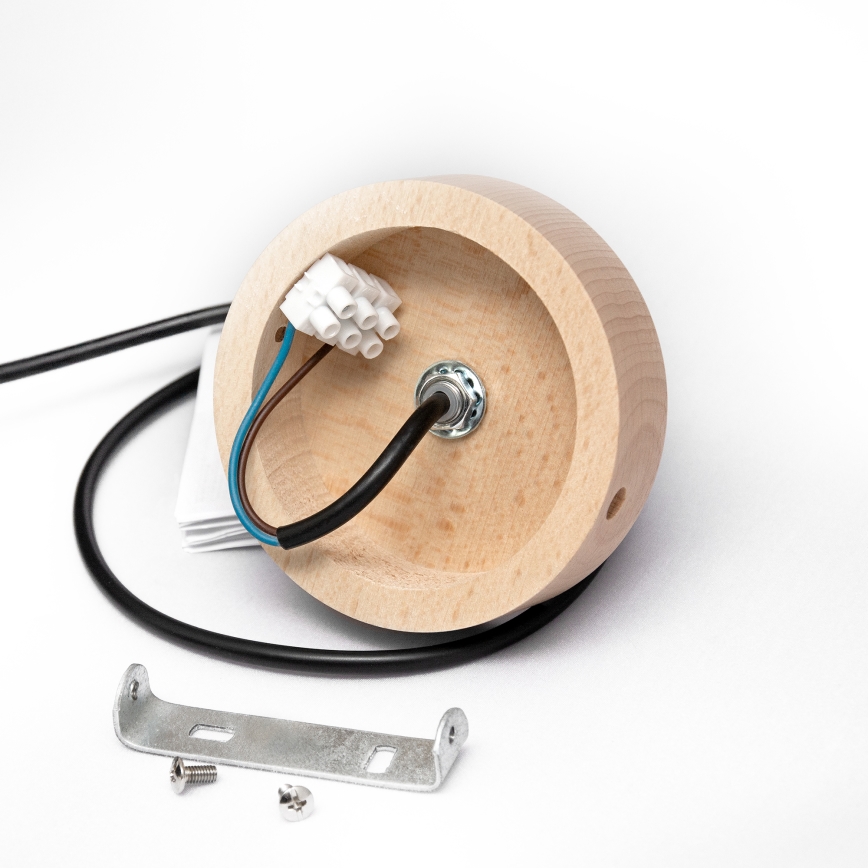 Pakabinama liustra ALBA su laidu 1xE27/15W/230V, skersmuo 25 cm, juoda/ruda