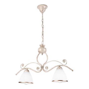 Pakabinama liustra ant grandinės RETRO 2xE27/60W/230V auksinė/patina