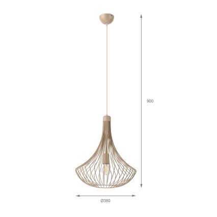 Pakabinama liustra ant laido BALERINA 1xE27/15W/230V smėlio spalvos