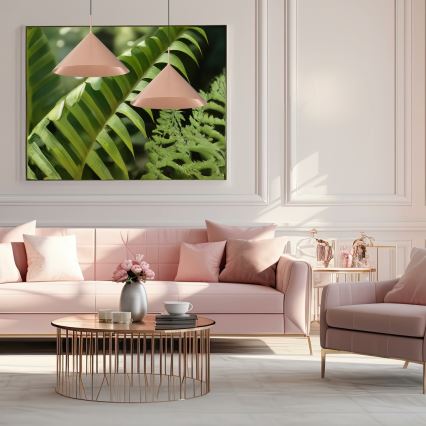 Pakabinama liustra ant laido CAPITAL 1xGX53/15W/230V, skersmuo 46 cm, rožinio aukso