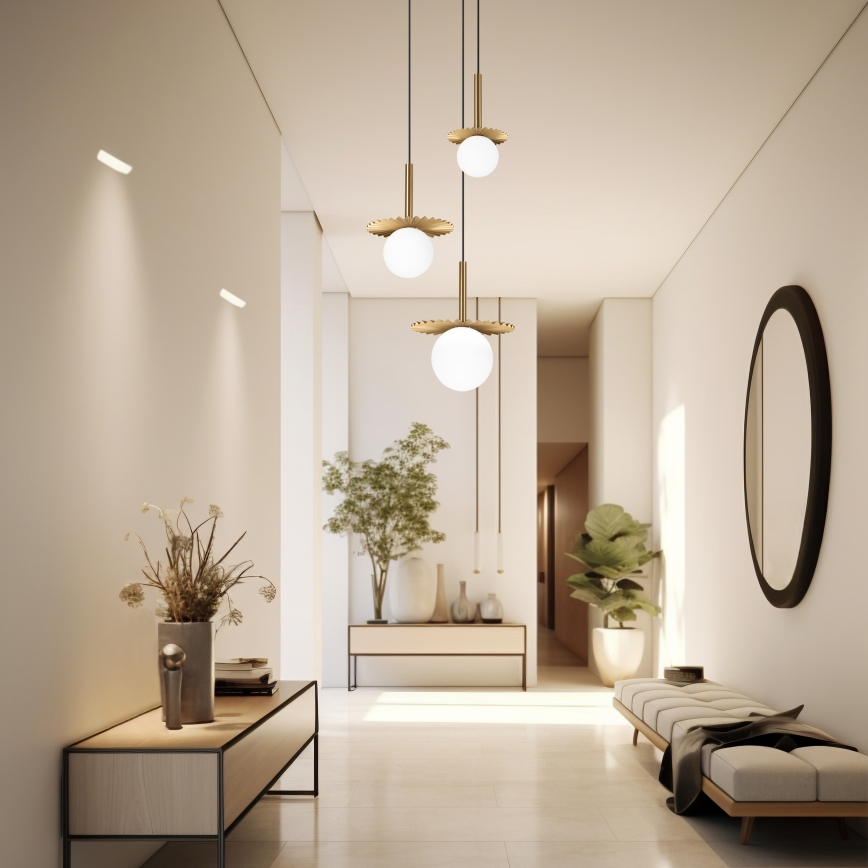 Pakabinama liustra ant laido CHITA 3xG9/5W/230V auksinė