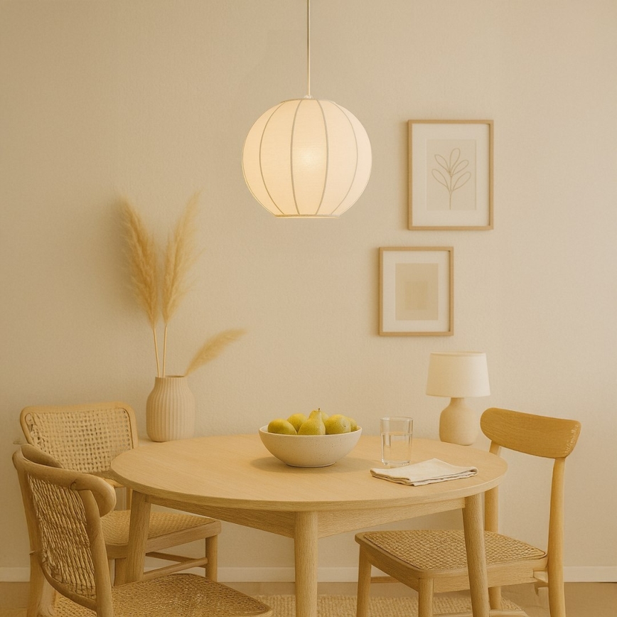 Pakabinama liustra ant laido DANA 1xE27/15W/230V, skersmuo 25 cm, balta