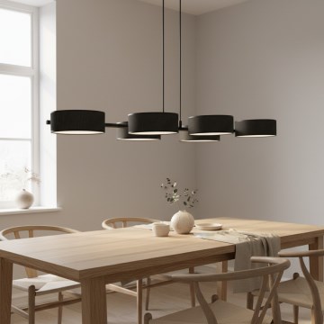 Pakabinama liustra ant laido DRUMZ 6xE14/10W/230V juoda