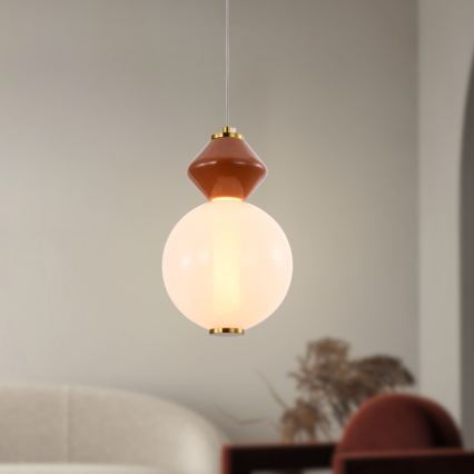 Pakabinama liustra ant laido FLORES LED/7W/230V auksinė/ruda