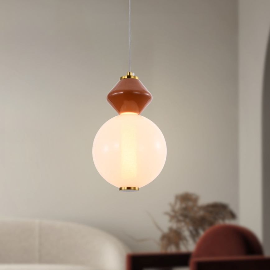 Pakabinama liustra ant laido FLORES LED/7W/230V auksinė/ruda