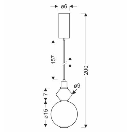 Pakabinama liustra ant laido FLORES LED/7W/230V auksinė/ruda