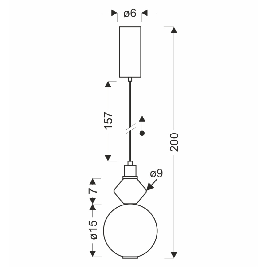 Pakabinama liustra ant laido FLORES LED/7W/230V auksinė/ruda