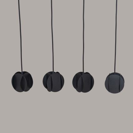 Pakabinama liustra ant laido GAMBIT 4xGU10/10W/230V juoda