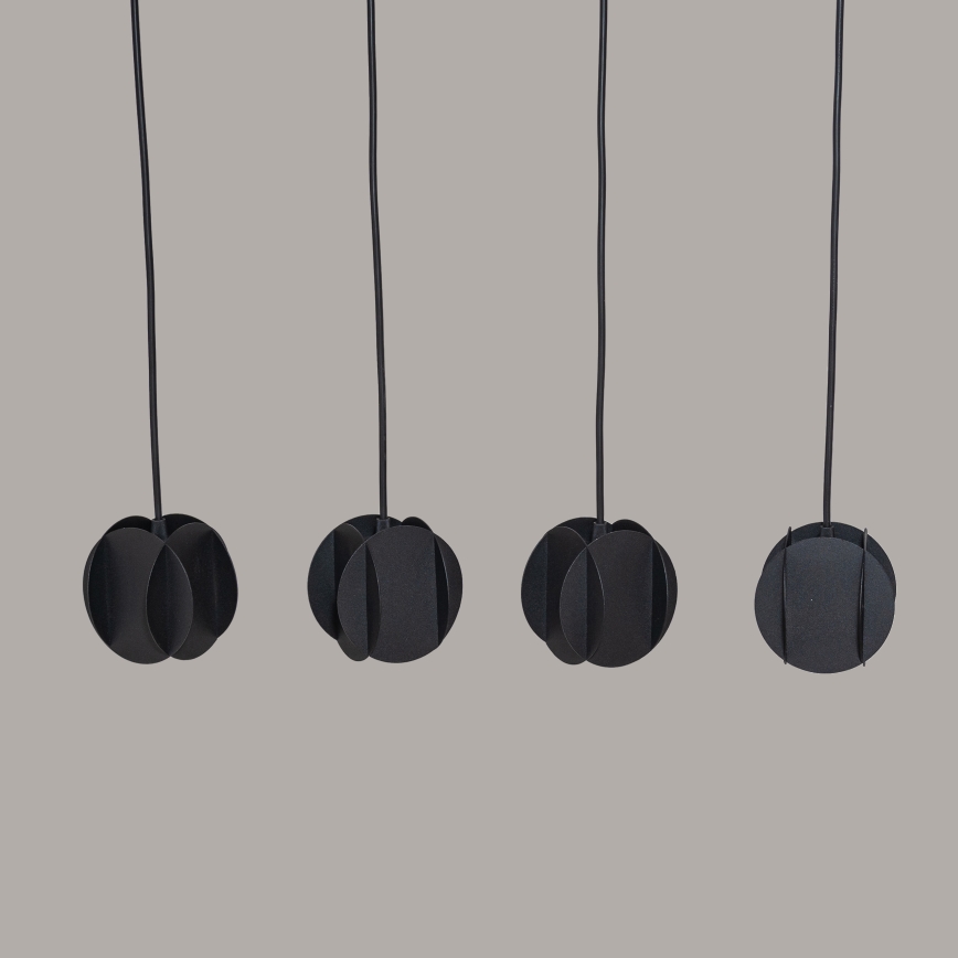 Pakabinama liustra ant laido GAMBIT 4xGU10/10W/230V juoda