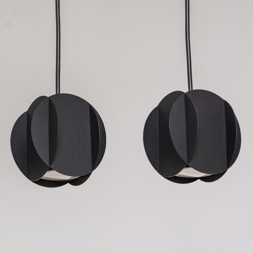 Pakabinama liustra ant laido GAMBIT 4xGU10/10W/230V juoda