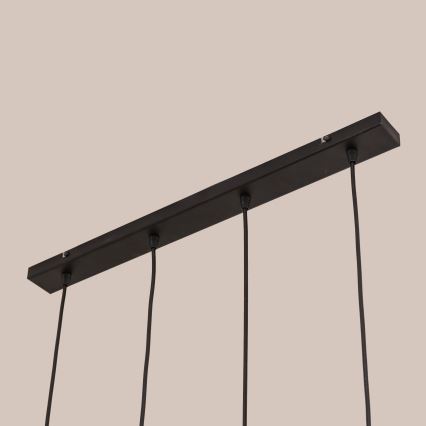 Pakabinama liustra ant laido GAMBIT 4xGU10/10W/230V juoda
