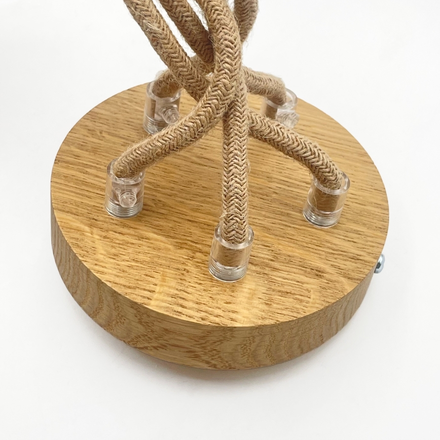 Pakabinama liustra ant laido LOOMIS 5xE27/15W/230V 83 cm smėlio/ąžuolo