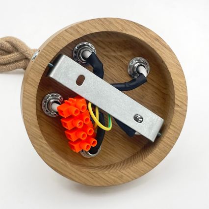 Pakabinama liustra ant laido LOOMIS 5xE27/15W/230V 83 cm smėlio/ąžuolo