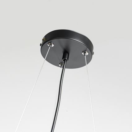 Pakabinama liustra ant laido REUS 3xE27/40W/230V, skersmuo 47 cm, juoda