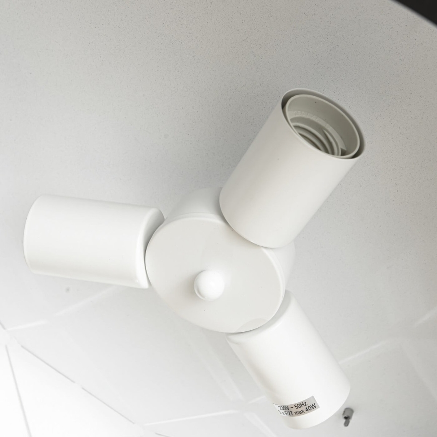 Pakabinama liustra ant laido REUS 3xE27/40W/230V, skersmuo 47 cm, juoda