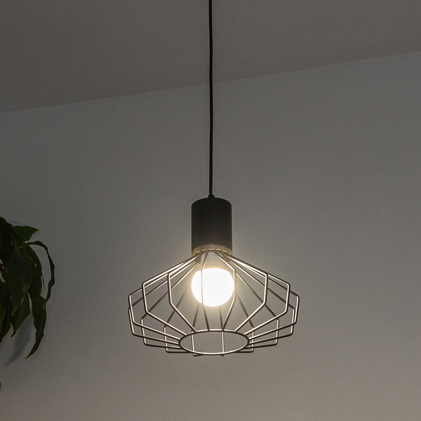 Pakabinama liustra ant laido SOLANO 1xE27/15W/230V juoda/auksinė