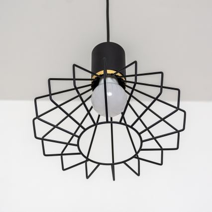 Pakabinama liustra ant laido SOLANO 1xE27/15W/230V juoda/auksinė