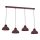 Pakabinama liustra ant laido SVEN 4xE27/15W/230V, bordo spalvos