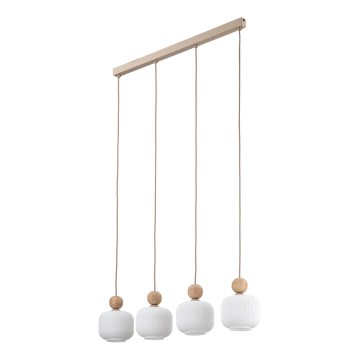 Pakabinama liustra BALLO ant laido 4xE14/10W/230V smėlio spalvos