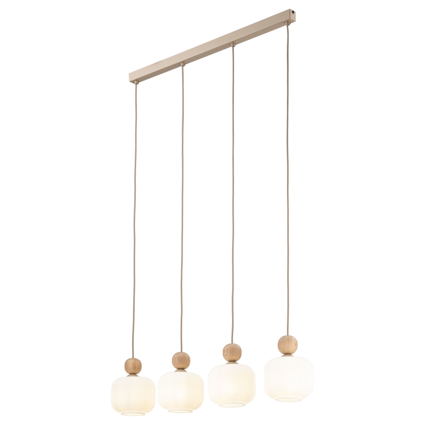 Pakabinama liustra BALLO ant laido 4xE14/10W/230V smėlio spalvos